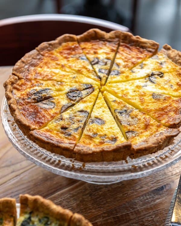 Quiche - roasted mushroom, sweet onion, Gruyére