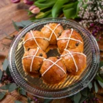 Hot Cross Buns 6 Pack citrus glazed sweet bread with warming spices and dried fruit