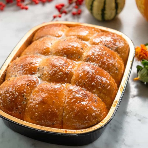 Parker House Rolls, garlic butter & herbs